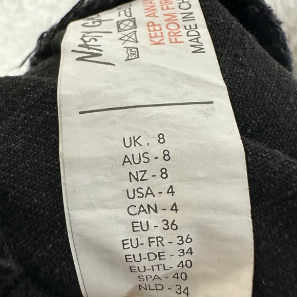 Nasty Gal Collection Black Denim Fringe Detailing Zip Up Front Jumpsuit Sz‎ US 4 - Picture 5 of 16